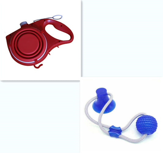 Multifunctional Pet Leash with Built-In Water Bottle & Cup